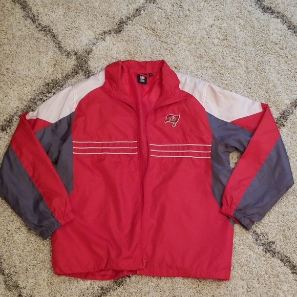 Bucs Reebok Windbreaker Zip Up Jacket Mens L - Picture 3 of 8